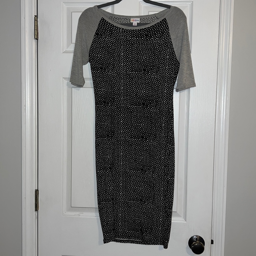 Black and grey Lula Roe dress